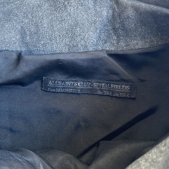 AllSaints Black Suede Luciano Dress US 2 - Picture 11 of 12